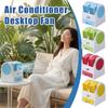 Quiet Mini Air Cooling Desk Fan Dual Air Outlet Portable Table Fan Office Desktop