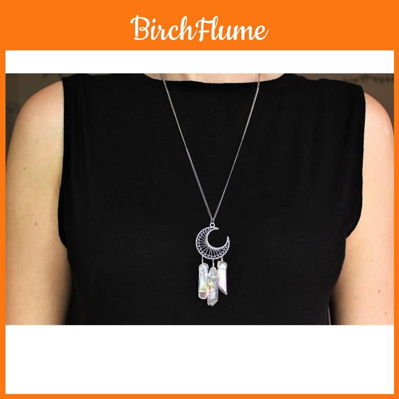 Moon Crystal Jewelry Necklace With Alloy Pendant For Fashionistas And Gift Enthusiasts