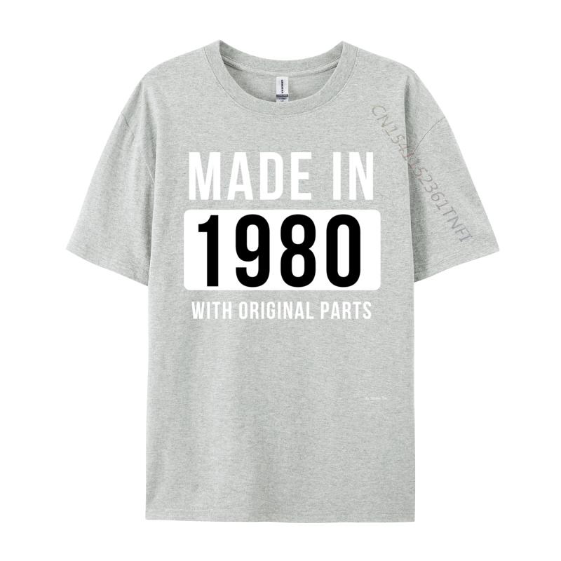 Unisex Tshirts 1980 Birthday Born In 1980 Made In 1980 T Shirt Wholesale Casual Pure Cotton Unisex Luxury Designer Tshirts S