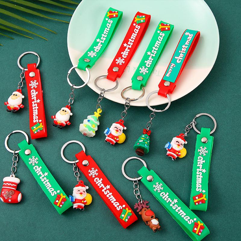 Cute Christmas Cartoon Keychain Pendant - Best Friend & Couple Ornament Accessory.