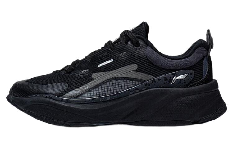 Li Ning Мягкие нескользящие износостойкие низкие повседневные туфли Женские Черные AGLT052-7 36