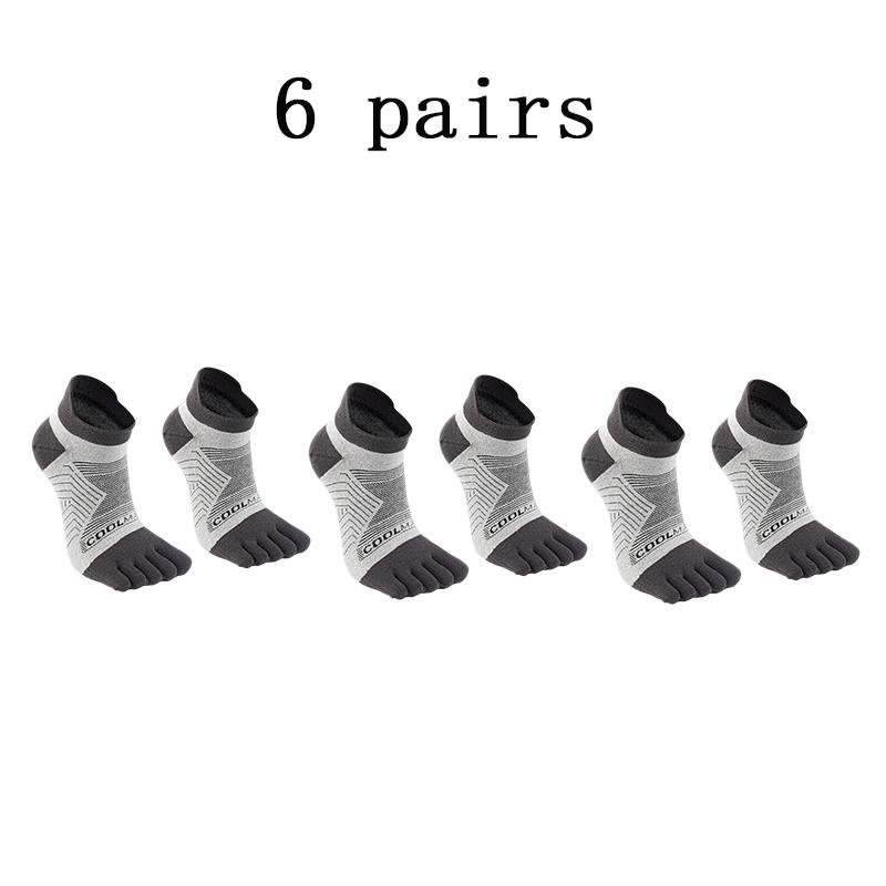 1/4/6 PAIRS COOLMAX Sports Socks Breathable Elastic 5 Toes Sports Socks Quick Drying Wicking Moisture Athletic Running Socks