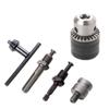 5-Piece Drill Chuck Set with Square/Round Shank, Hammer Impact Extension Rod, Power Tool Accessories, and 6-Head Wrench Conversion.