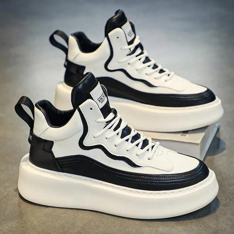 New Classic Men's Sneakers Thick soled Height Increasing Fashion Casual Shoes High Top Outdoor Soft soled Sports Running Shoes