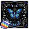 Tarots Tablecloth Altars Cloth Butterfly Flower Astrologys Tablecloth Divinations Card Cloth Tapestry Wall Decoration