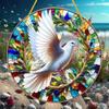2D Flat Acrylic Charming Dove Stained Style, Suitable for All Seasons, Nurseries, Vintage Home Decor Wall for Bar Kitchen, Restaurant Shop Wall Decor