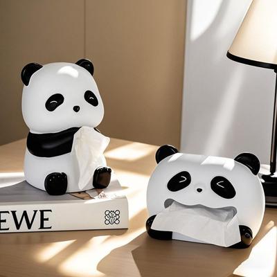 Panda Taschentuch-Aufbewahrungsbox Niedlicher Papierbehälter Heimdekoration Papiertuchhalter Büro