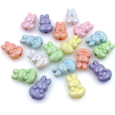 5pcs Fashion UV Plated Dazzle Gourd Rabbit Loose Beads DIY Bracelet Necklace Jewelry Accessories Fashion Handmade Materials
