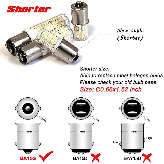 12 Volt BA15S Led Bulbs,1156 1141 6000k Daylight White,DC Bayonet Single Contact Base,AC10-24V DC10-30volt Low Voltage BA15S Bulb for Landscape RV