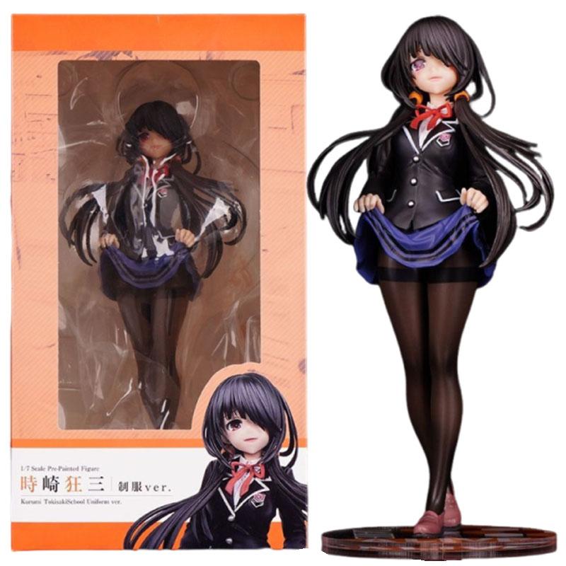 Kurumi Tokisaki School Uniform Model Manga Nightmare Figurine 22.5cm GK Statue Doll Ornament Anime Peripheral Action Figure Toys