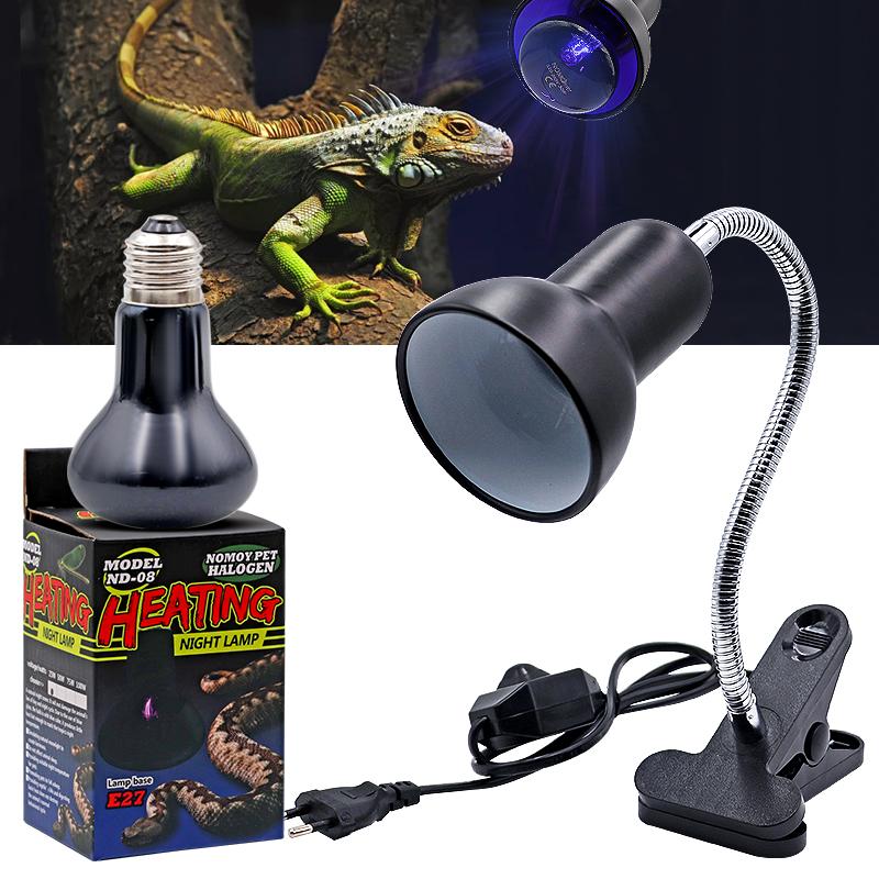 Pet Animals Heat Light Reptile Heating Lamp E27 Clip-on Lamp Holder Turtle Basking UV Light Bulbs Heating Lamp Amphibians