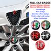 2026 Hot Sticker Car Front Grill Emblem Covers Rear Trunk Badge Wheel hub sticker For Alfa Romeo Giulietta 159 147 156 Mito Brer