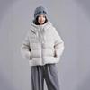 Modische kurze Winterjacke, kurze warme und dicke Kapuzenjacke, temperamentvoller lockerer Daunenmantel, neue Jacke, Damenbekleidung