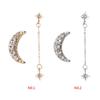1 Pair Bohemian Style Irregular Moon Star Earrings Women Girls Alloy Stylish Earring Fashion Personality Ear Studs