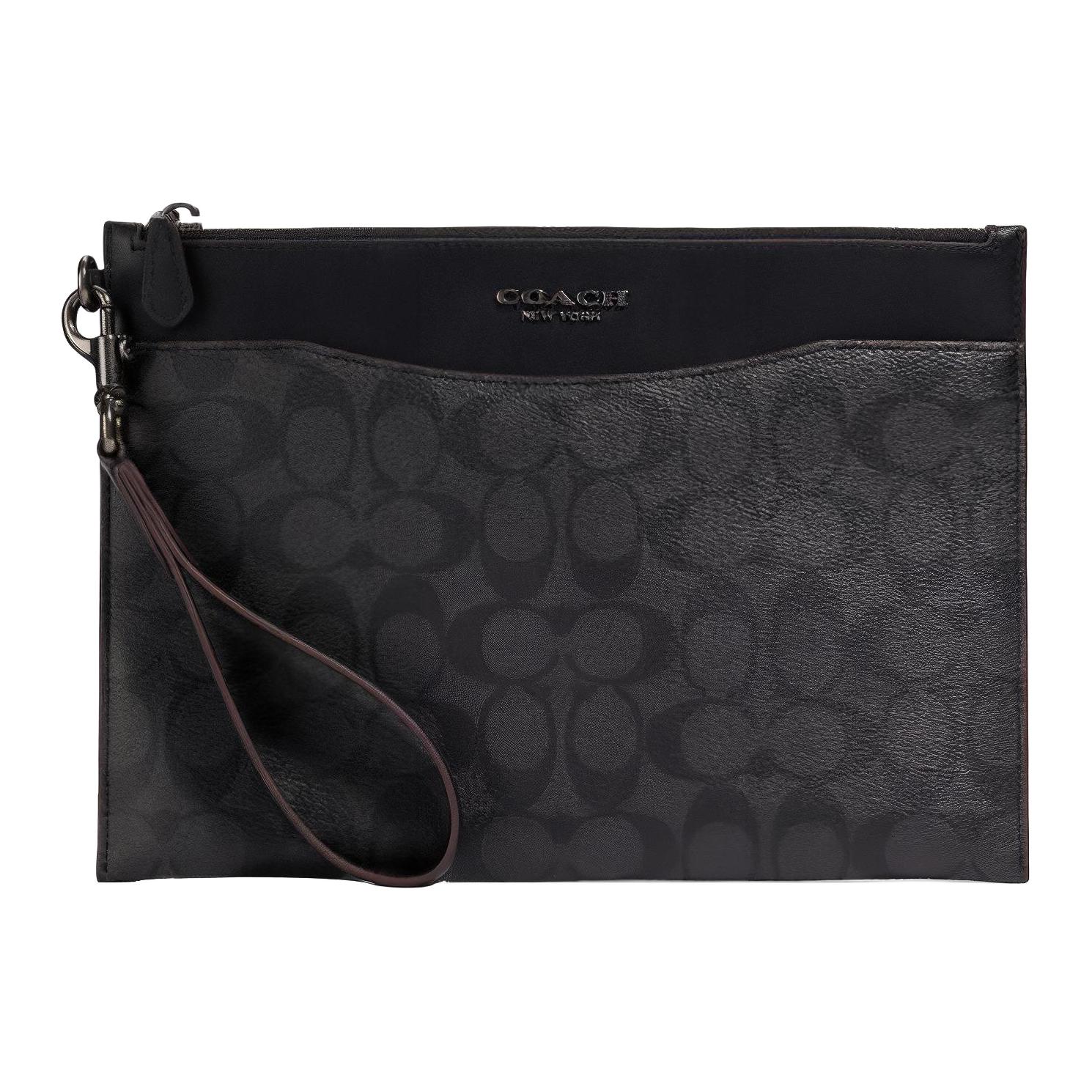 

Новый кожаный портфель-клатч COACH Beckett среднего размера для мужчин, черно-коричневый 91285-JILWO 27.9*2.0*20.1CM