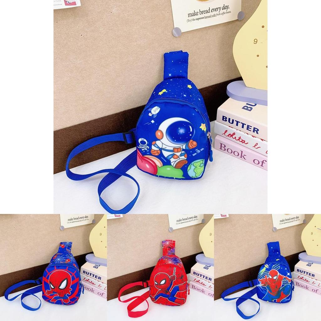 Spider Man Childrens Crossbody Bag With Polyester Lining For Kindergarten Daily Use