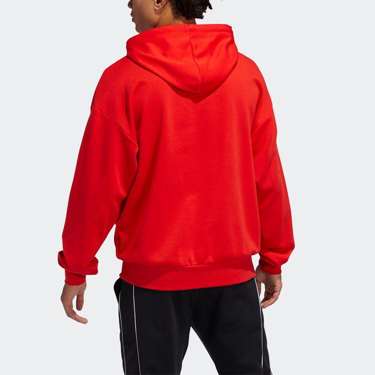 adidas Sweatshirts Men's Bright Pink Red Hooded Moderate Regular GE4146