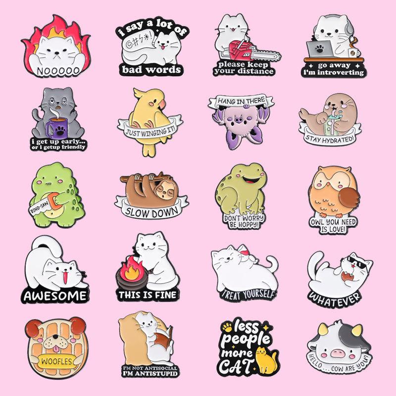 Charming Animal Cartoon Themed Pins Crafted From Alloy With Gorgeous Enamel Finish Ideal For Style Unique