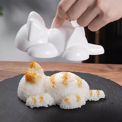 Niedliche Onigiri-Formen Katze Tierform Sushi Kinder Reis Kartoffelpüree Kürbispüree Backzubehör Küchenhelfer