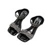 High heels, new one-word sandals in the summer of 2025, temperament rhinestone square head open-toed women's shoes are popular in summer