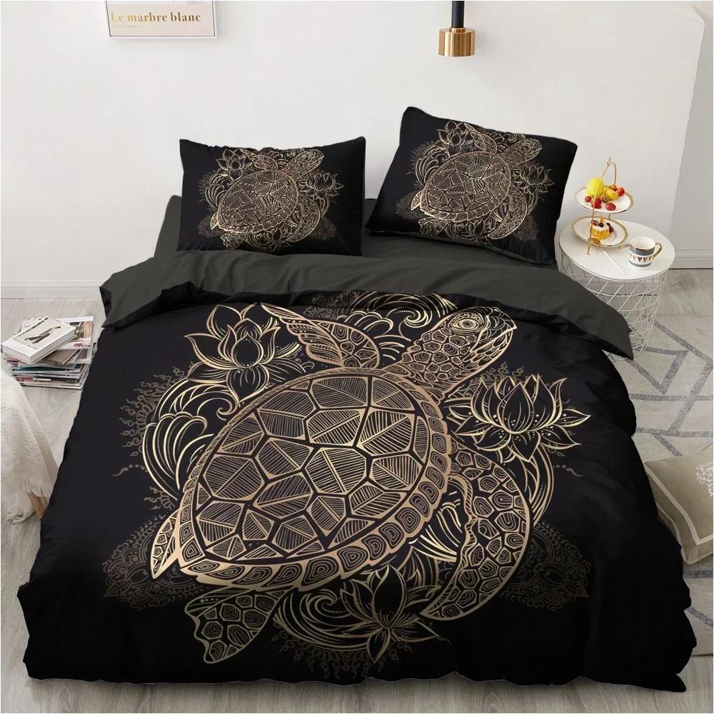 3D Black Cat Bedding Sets  King Queen Full Single 200x200 Bed Linen Gold Design 3D Printed Duvet Cover Set for Teens Women
