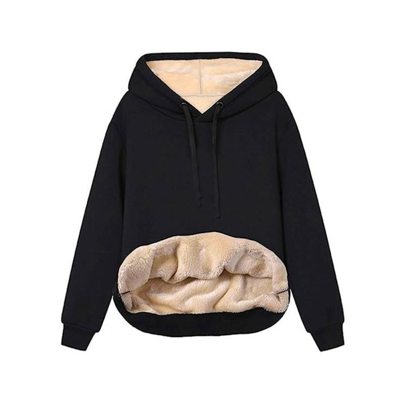Arctic Fleece Womens Hoodie Sweatshirt With Pockets For Casual Winter Wear