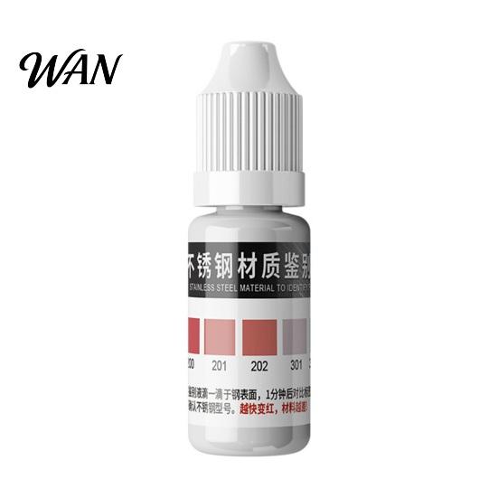 Safe Test Solution 1/2Pcs 10ML Stainless Steel Testing Liquid, 200-316 Liquid Reagent, Metal Inspection Drops for Factory, Home, Workshop, Industrial