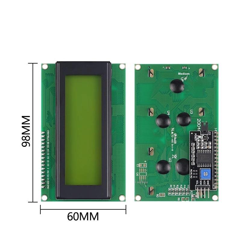 Lcd 2004 Module Blue Green Screen For Lcd 16X2 20X4 Character R3 Mega2560 Display Pcf8574T Iic I2C Interface