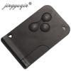 Jingyuqin 5pcs 3 Button 433Mhz ID46 PCF7947 Chip & Insert Small Blade Remote Smart Key Card for Renault Megane Scenic Grand