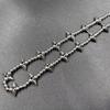 Fashion Punk Spike Chokers Necklaces Goth Metal Bead Cross Rivet Necklace Titanium Steel Link Chain Rock Night Club Jewelry