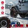 Auto Lock Snow Tire Chains,1 Min Quick, 4.5mm Enhance Manganese Steel Anti Skid Chains for Car SUV And Pickup Trucks Tire Tracti