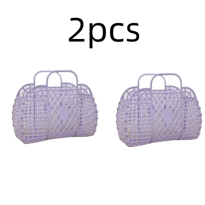Detachable Shower Basket Plastic Bath Basket Bathroom Hollow Wash Storage Basket Shopping Basket