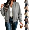 Veste de Baseball Casual Lâche à Manches Longues pour Femme