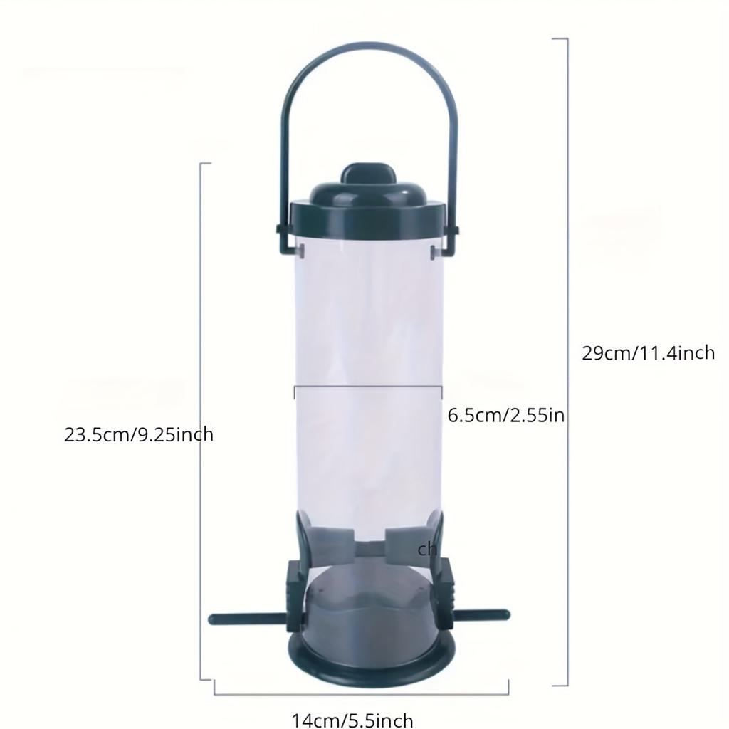 Garden Creative Hummingbird Feeder Pet Bird Suspended Cylindrical Feeder Outdoor Portable Bird Feeder Gardening Accessories