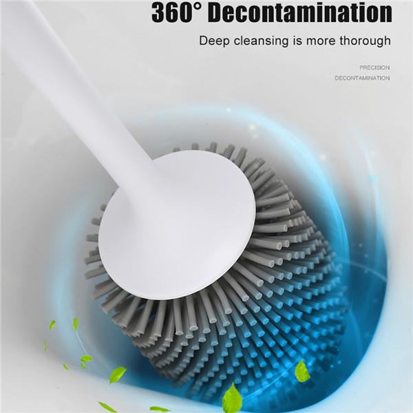 Silicone Toilet Brush For WC Accessories Drainable Toilet Brush Wall-Mounted Cleaning Tools Home Bathroom Accessories Sets