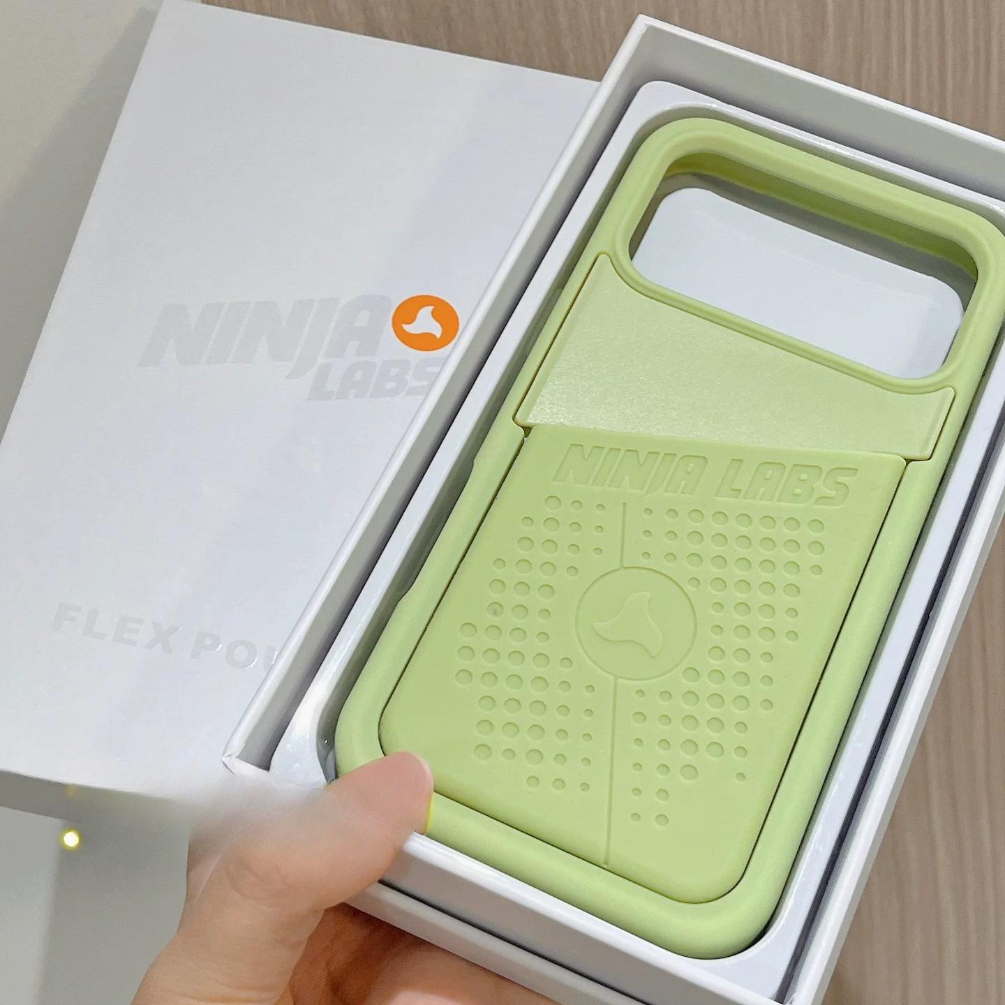Ninja Labs Silikon-Handyhülle mit Kartenhalter für iPhone 17 Pro Max 16 15 13 14 Lippenstift Kosmetiktaschen Robuste Schutzhülle iPhone 15