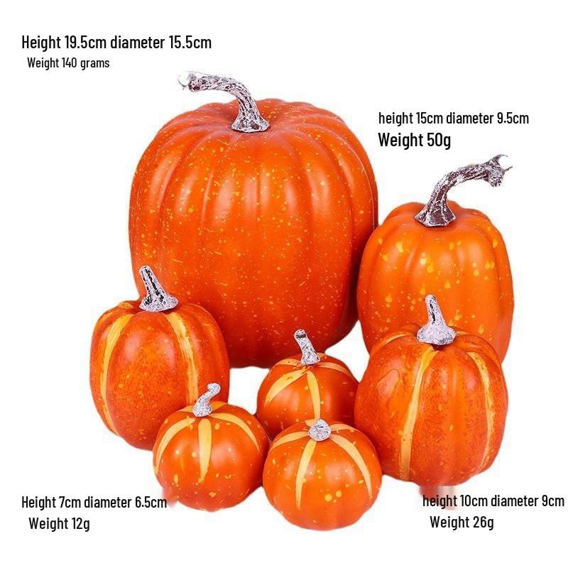 Autumn Decor Set: Foam Pumpkins, Pine Cones, and Maple Leaves for Halloween and Thanksgiving
