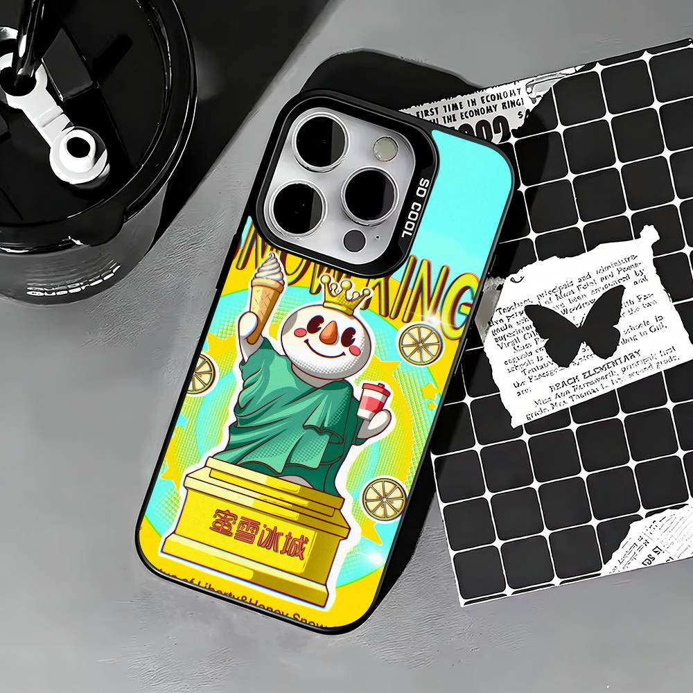 Mixue Bingcheng Phone Case For iPhone 17,16,15,14,13,12,11 Plus,Pro Max,XS,Colored silver phone case iPhone16se4