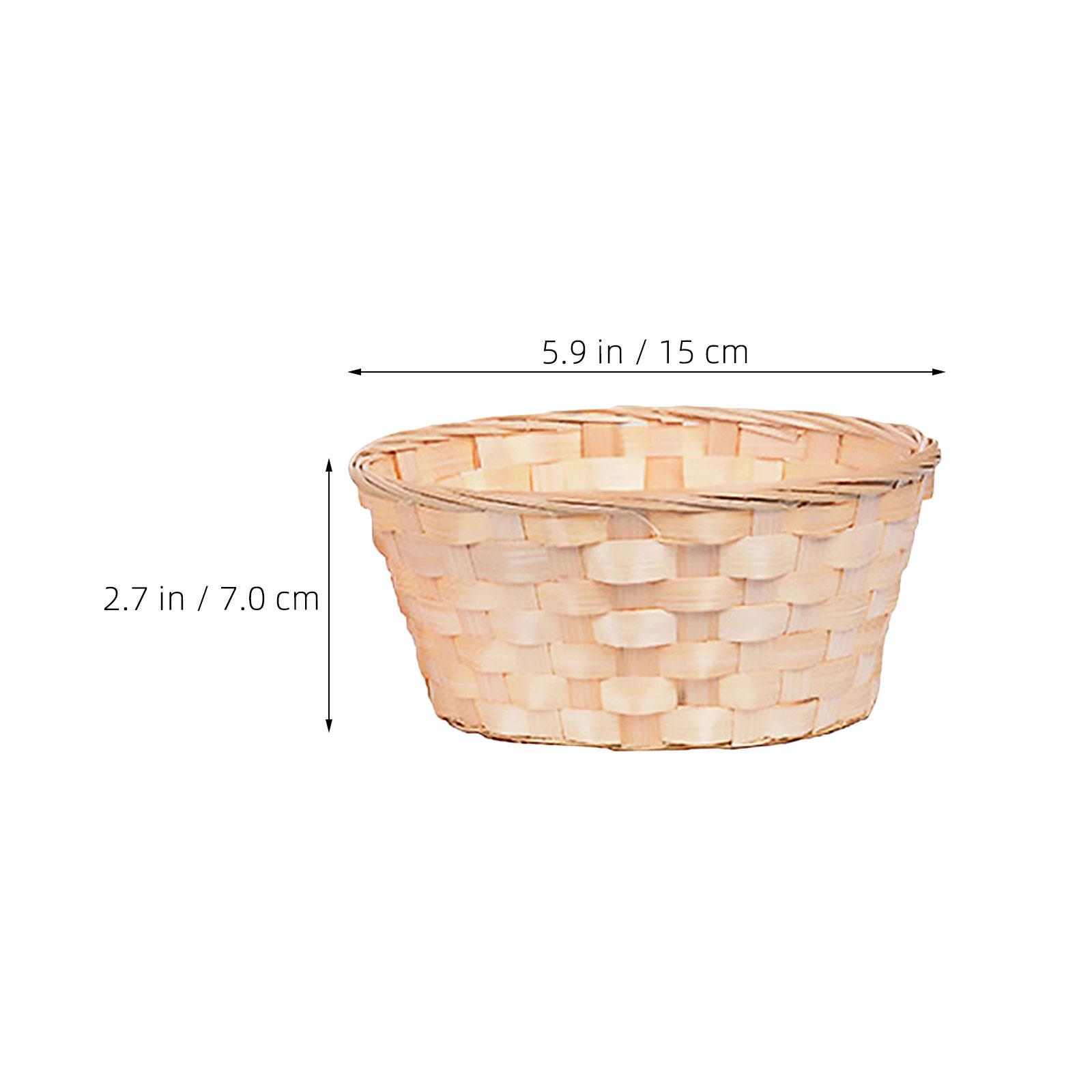 3Pcs Bamboo Storage Baskets Handmade Woven Fruit Baskets for Kitchen Dining Room Bedroom Hotel Use Bamboo Storage Holder 1950₽