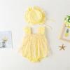 Sagit Newborn Baby Girl Letnie stroje Kwiatowy kombinezon Romper Body Spódnica Kapelusz Kombinezon