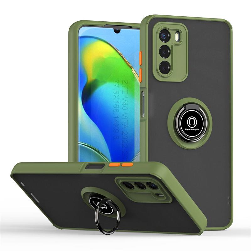 For Motorola Moto G42 Case Magnetic Ring Stand Shockproof Phone Cases For Moto G42 G 42 MotoG42 Matte Armor Hard PC Back Cover