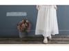 Chinese Ethnic Style Embroidered Cotton-Linen Frog Button Top for Women, Summer 2024, Stand Collar with Three-Quarter Sleeves.