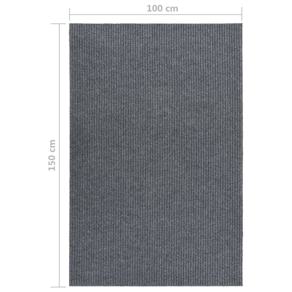 VidaXL Schmutzfangläufer 100x150 cm Grau
