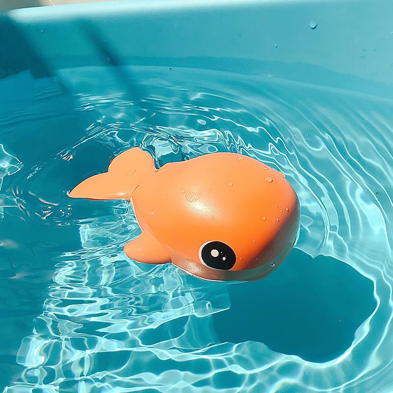 Cute Whale Wind-up Bath Toy For Kids Swimming Playtime Interactive Shower Fun