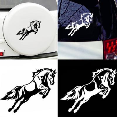 Jumping Horse Printed Self-adhesive Car Sticker Truck Body DIY Reflective Decal