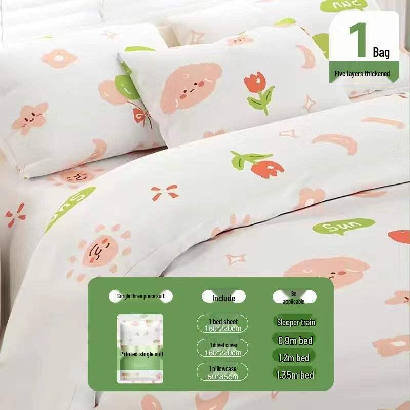 Waterproof Disposable Bedding Set - Includes Oversized Double Bed Sheets & Duvet Covers for Travel or Hotel - Wash-Free - Free Shipping