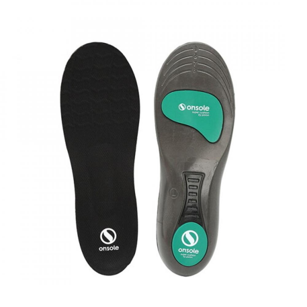 Onsol Premium Super Cushion Silicone Arch Flat Foot Military Insoles Black 1+1