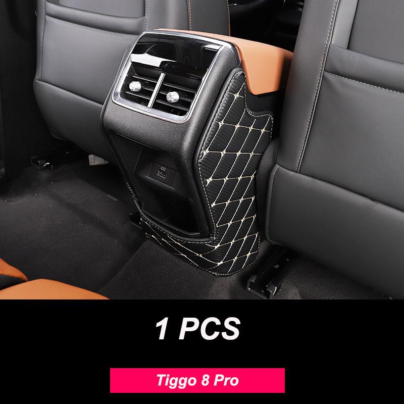 For Chery Tiggo 8 Pro 2022 Leather Anti-Child-Kick Pad Car Waterproof Seat Back Protector Cover Mud Storage Bag