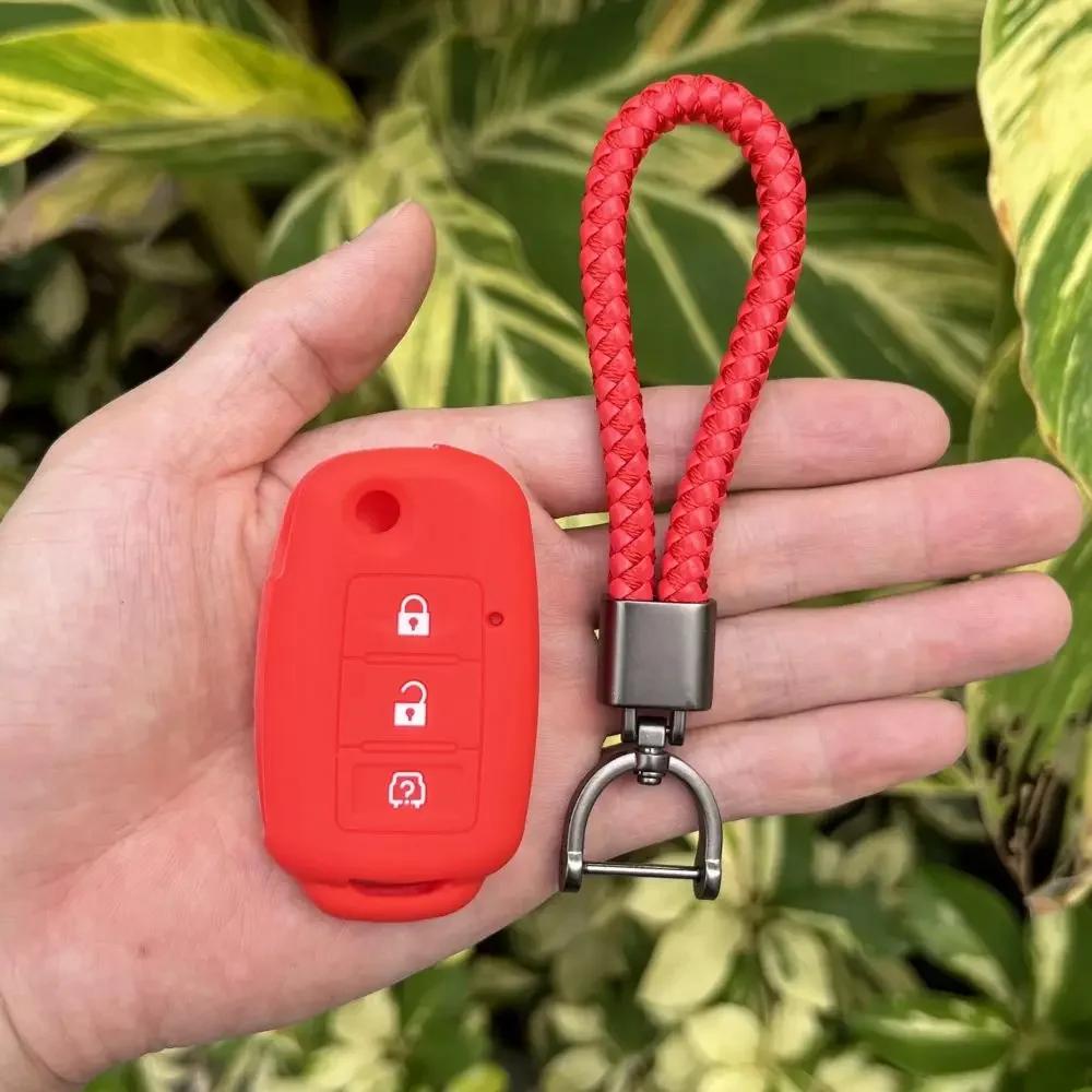 3 Button Silicone Car Key Cover Case for DONGFEGN FORTHING DONGFENG JOYEAR LV XL SUV X3 X5 X6 X7 S500 SX6 S50 T5L Flip Key Chain