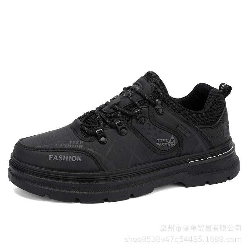 

Shoes Non-slip and wear-resistant work shoes Outdoor tourism Mountaineering casual tide shoes Board shoes 39 чёрный